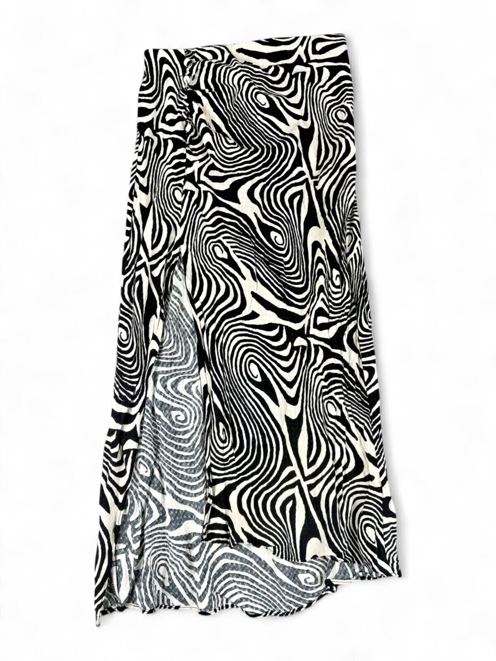 Urban Outfitters Asymmetrical Black & White Midi Skirt XS